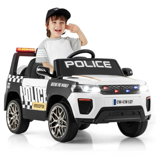 Costway 12v kid ride police - ride,